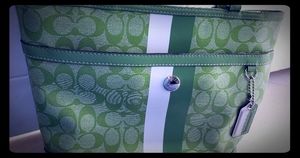Coach green purse